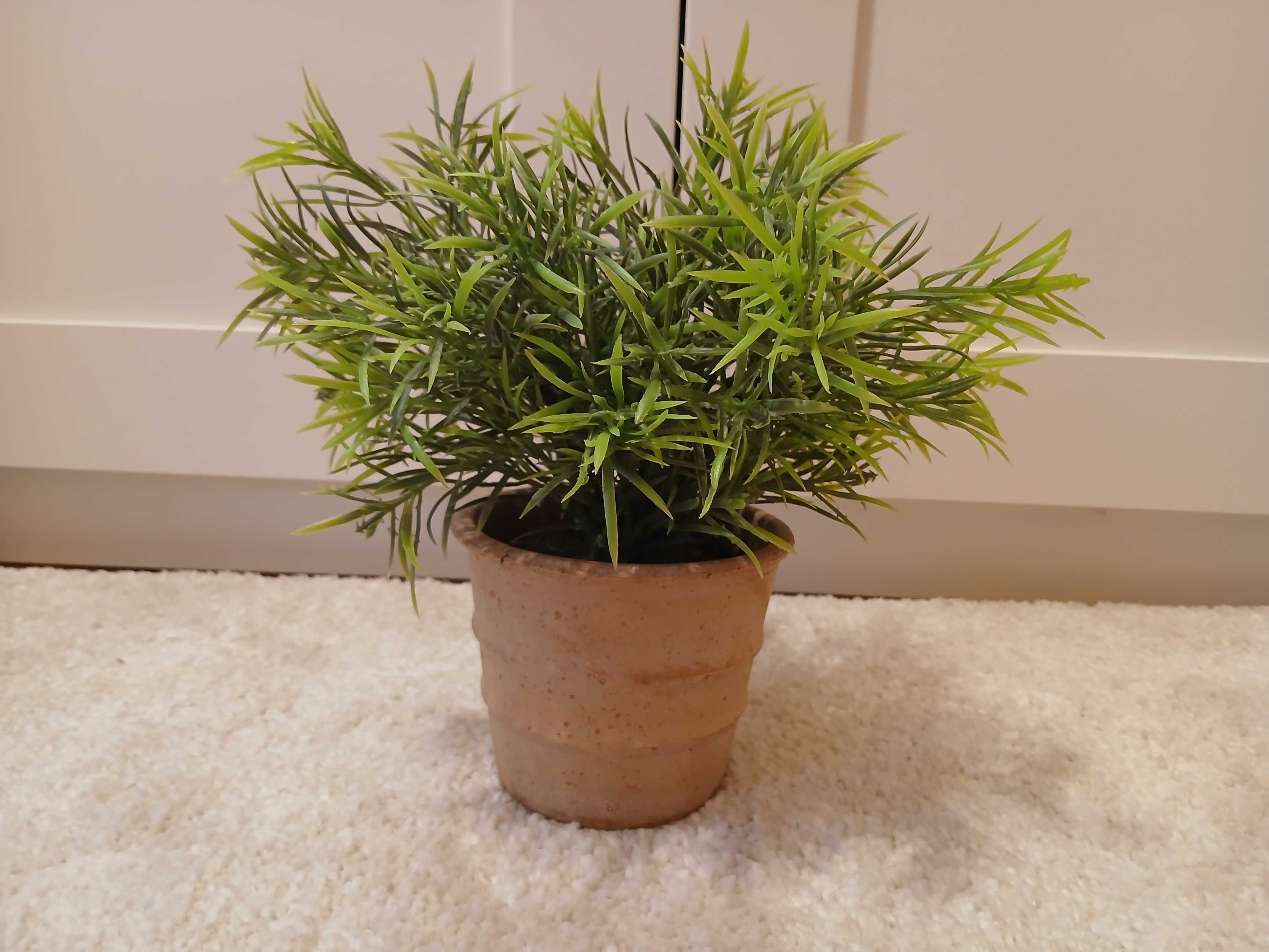 planta artificiala rozmarin in ghiveci de teracota