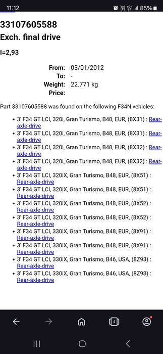 Grup spate bmw 2.93 116d b37 n47 316d 330ix 320ix cod 7605587