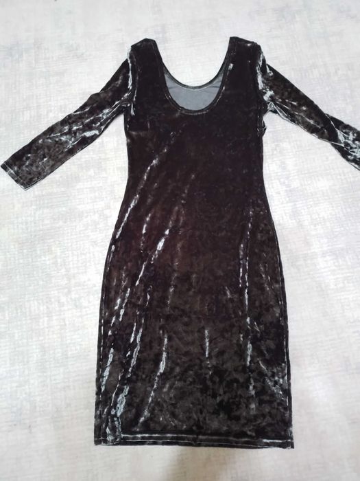 Кадифена рокля С размер