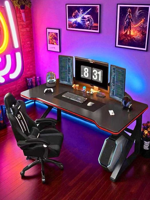 Компьютерный письменный стол из металла в стиле хай-тек, для школы