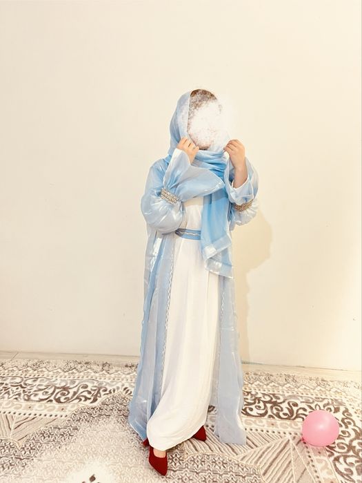 Абайка платья светло синий