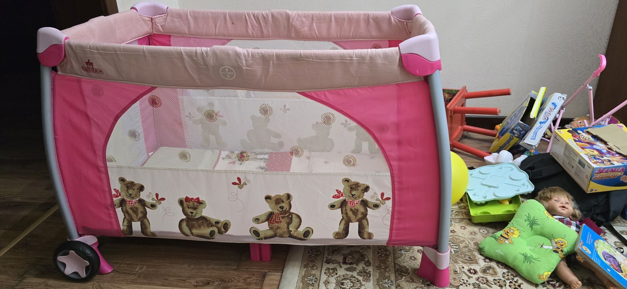 Манеж детский игровой+ кроватка+ люлька