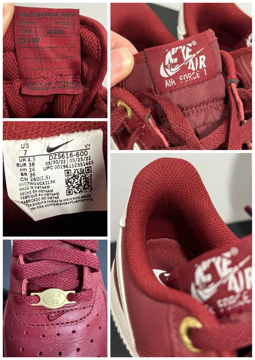 NIKE Air Force 1 (38 24cm unisex) Noi Originali piele incaltaminte