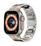 Curea Titanium Color Insertie Orange Husa Folie Ceas Apple Watch