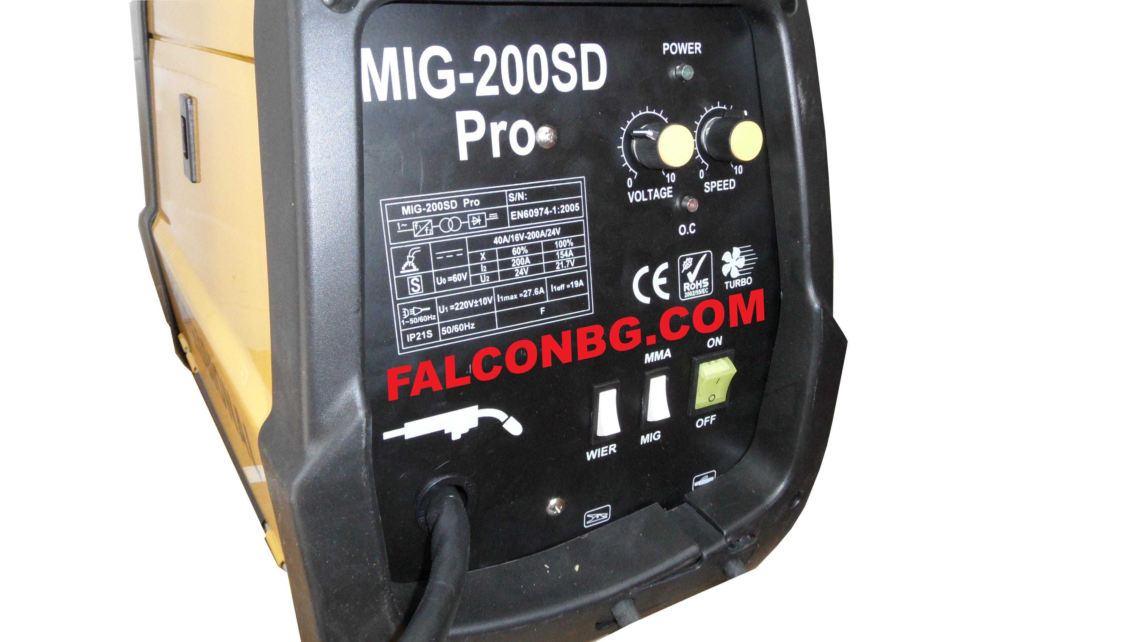 Со2 MIG-MAG Телоподаващ апарат MIG-200 SD PRO реални ампери