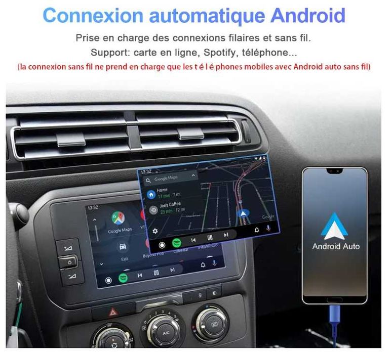 ISUDAR Adaptor wireless Carlinkit Apple Carplay Peugeot și Citroen