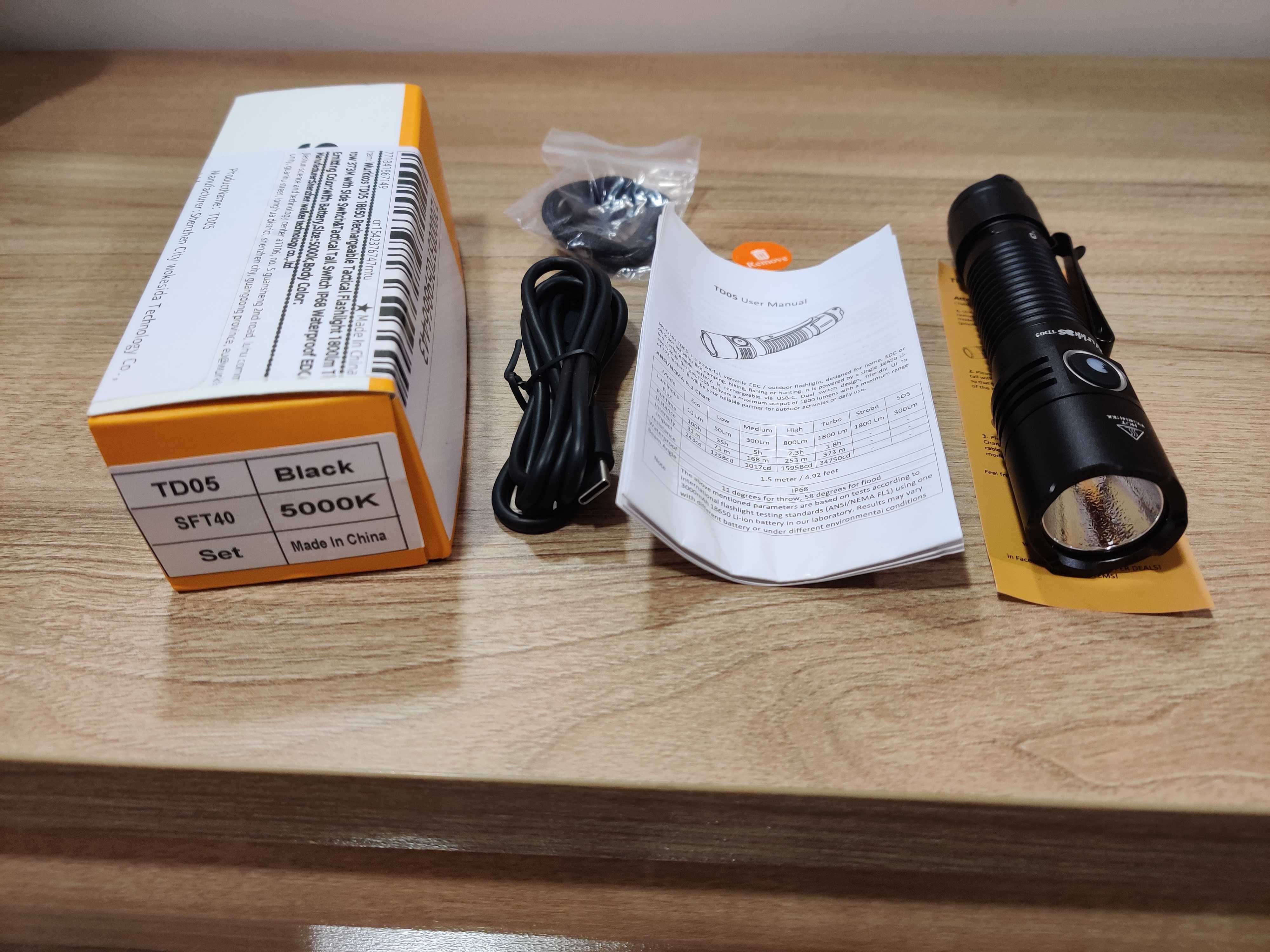 Wurkkos td05, SFT40, 1800lm.