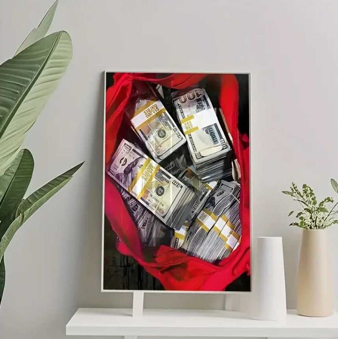 Tablou Canvas Money Bag – 30x40 cm portrait decor perete living/birou