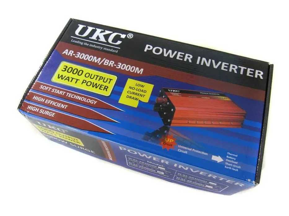 Чисто нов инвертор UKC 3000W 12V / 24V / 220V, Инвертори 3000В