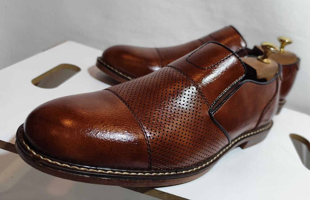 Pantofi split on 42 42.5 cap toe Lavoratione Artigianale NOI piele nat