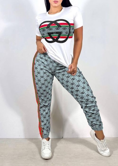 Compleu dama bumbac pantaloni bumbac cu licra .