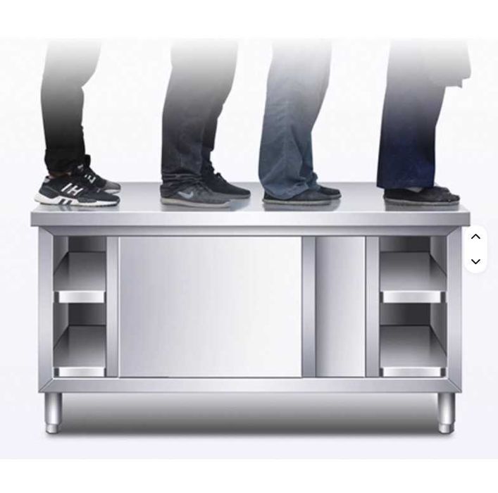 masa de lucru inox cu usi glisante,dulap de lucru din inox