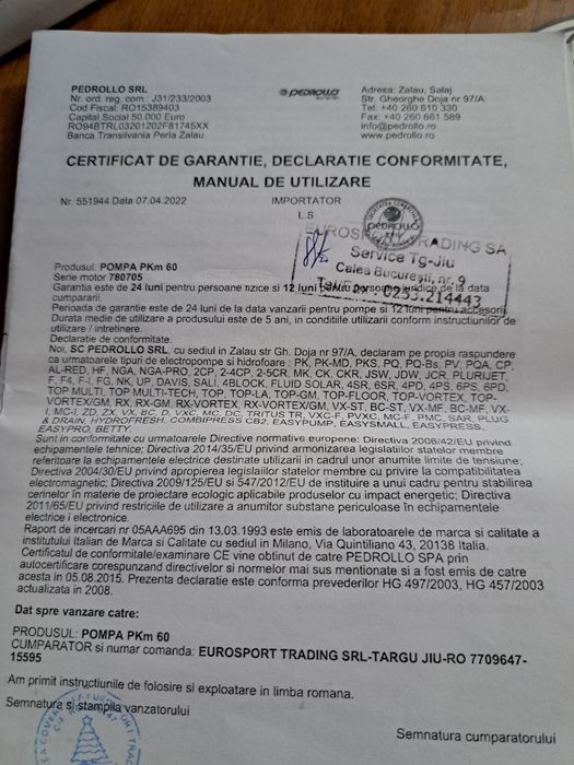 Pompă Pedrollo PKm 60