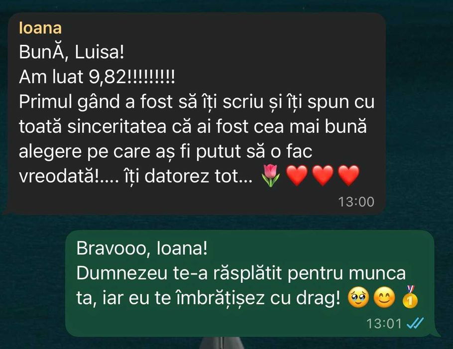 Meditații la matematică și lb.română,  BAC / Evaluarea Națională