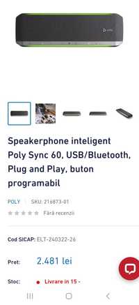 Speakerphone inteligent Poly Sync 60