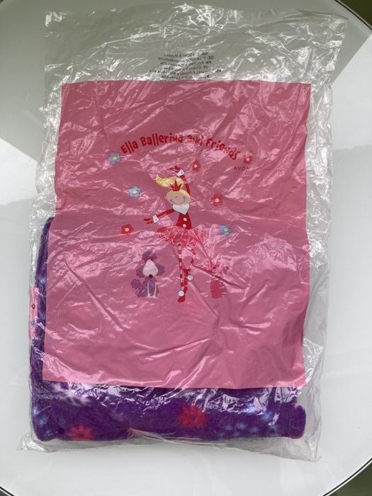 Set Ella Ballerina fular si manusi pentru fetite, mov cu roz