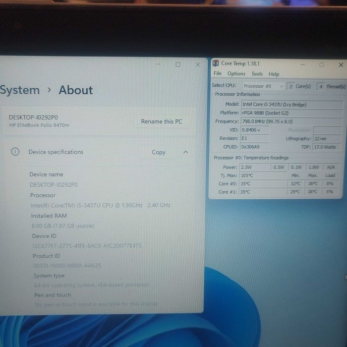 Laptop HP Elitebook Folio 9470M SSD I5