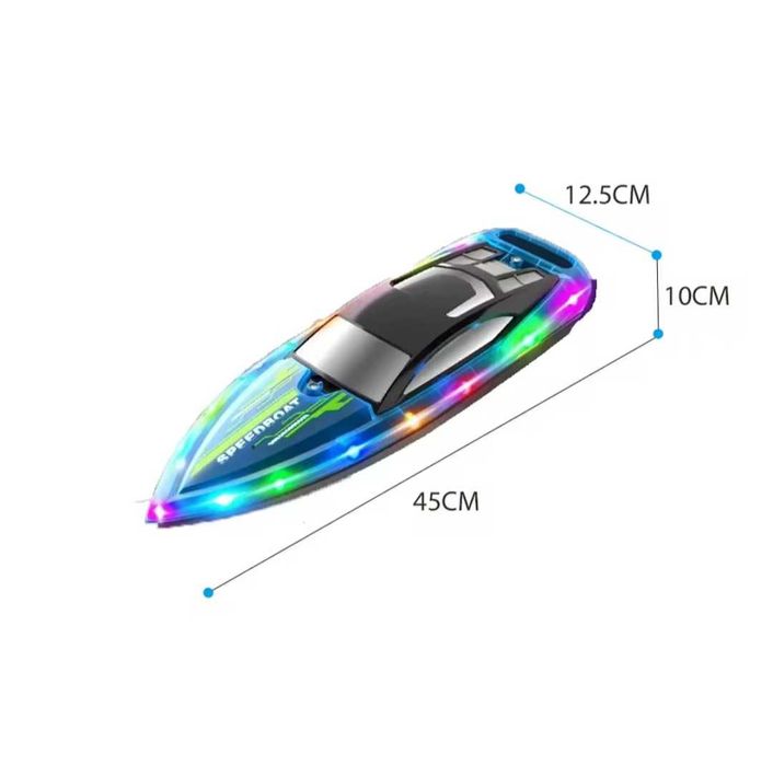 Детска лодка RACIG BOAT с LED светлини – 45см, 50 км/ч с дистанционно
