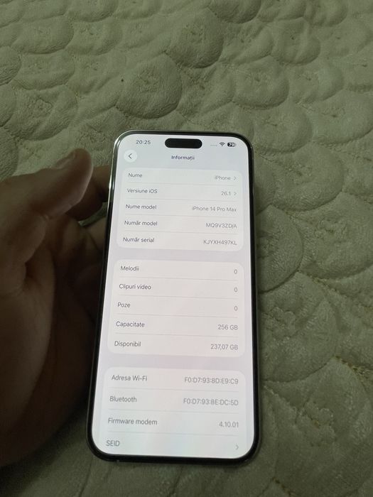 Vand iPhone 14 Pro Max 256 gb