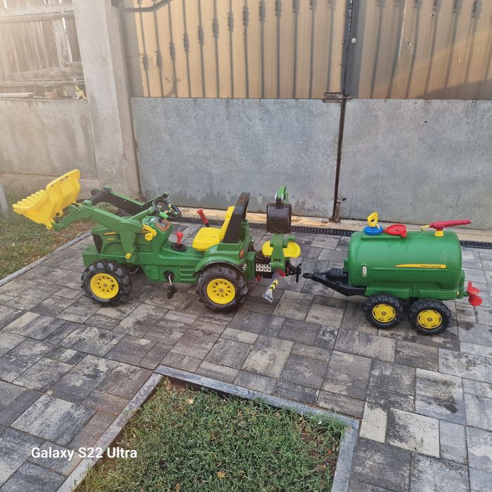 tractor pentru copii 3-10 ani John Deere 7930 Rolly Toys cu pedale si