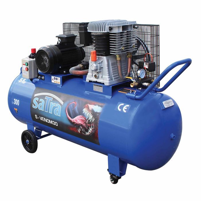 Compresor de aer 300l 4kw 5.5cp 12.5 bari 380v techman satra