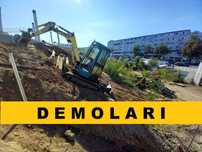 Demolari sapaturi miniexcavator miniincarcator transport moloz