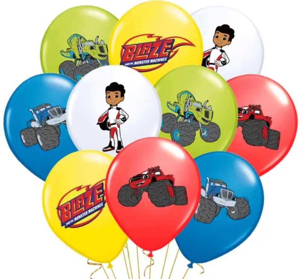 Парти сет балони  Hot wheels, багери, полиция, мотори и   ,,Пламъчко и