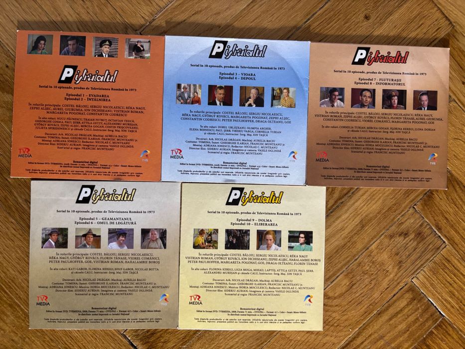 5 Buc DVD-uri Filmul Pistruiatul Ep. 1-10 Colectia Jurnalul National