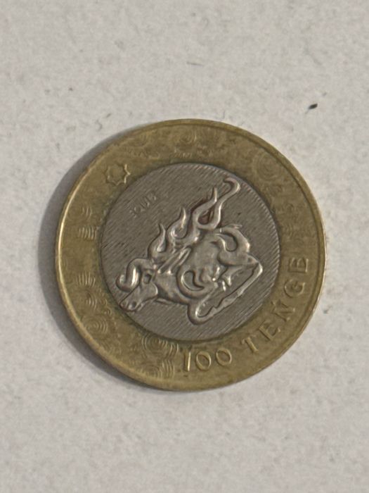 100 tenge с рисунком