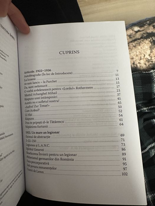 Cartea Cranii de Lemn, Ion Mota legionar, articole publicate in ziare