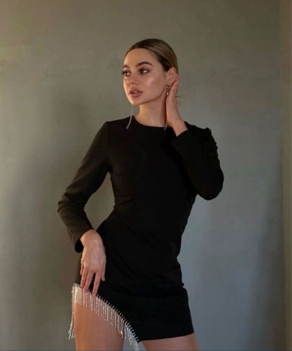 Черный Мини платье S