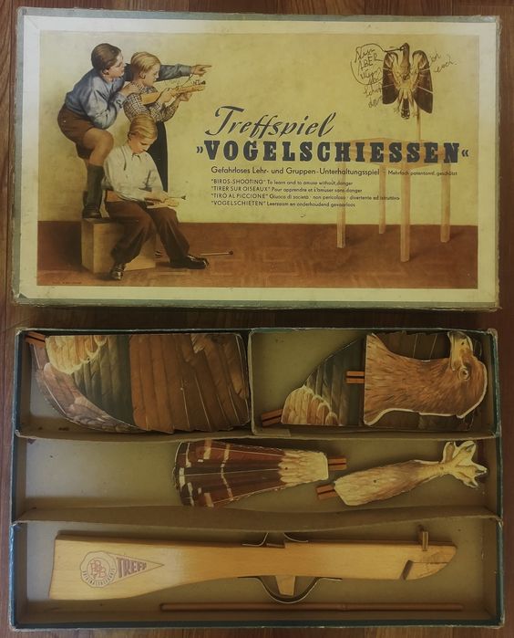 Joc vintage de tras la tinta fabricat in anul 1940