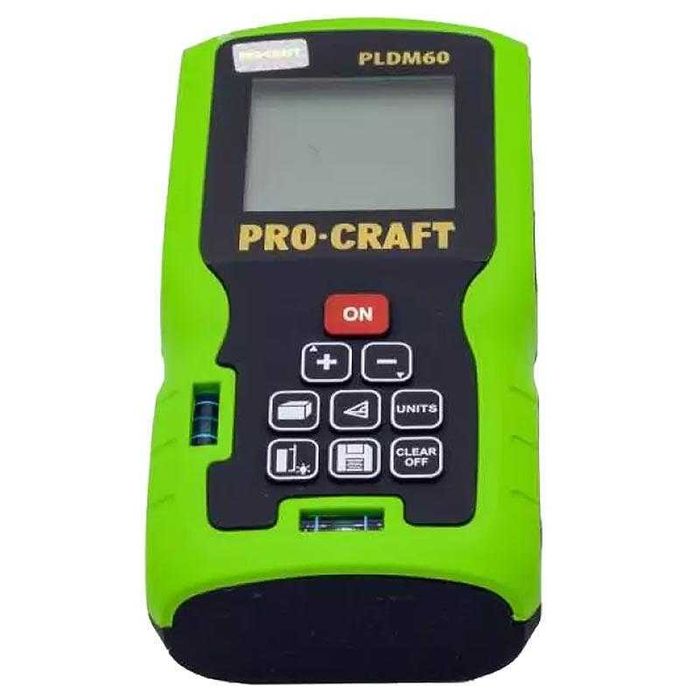 Лазерна ролетка 60м, PROCRAFT PLDM60, ±1mm, 7 функции + калъф за колан