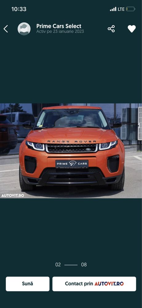 Vând Range rover evoque