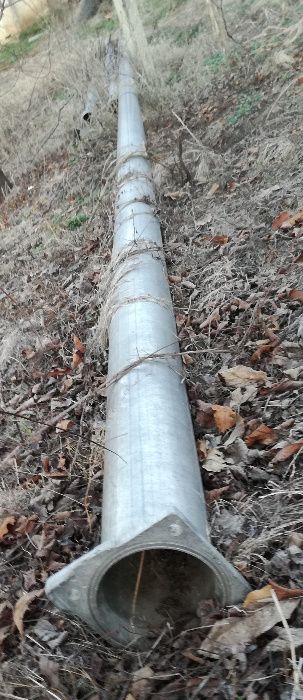 Продавам алумиуниева неръждаема тръба, 1 бр х 12 м х Ф133