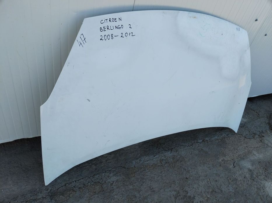Capota motor Peugeot Partner/ Citroen Berlingo  , 2008, 2009, 2010, 2011, 2012, 2013, 2014, 2015, 2016.