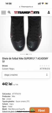 Adidasi Fotbal Nike Mercurial Superfly 7 Academy nr 36