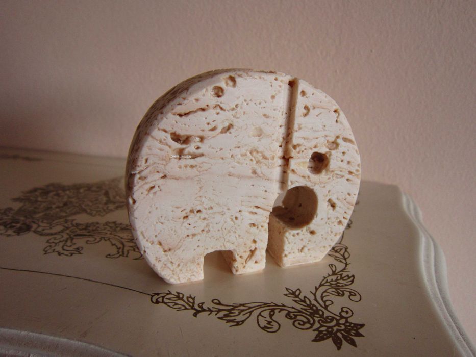 cadou rar Enzo Mari pt Fratelli Mannelli 1970 Elefant travertin