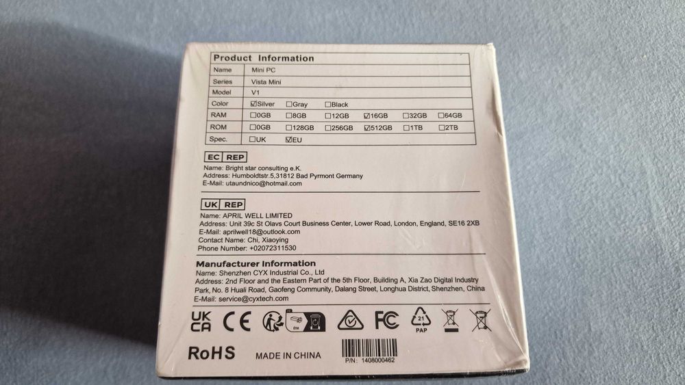 Mini PC ACEMAGICIAN V1, Intel N150, Alder Lake N97, 16 GB DDR4, 512 GB