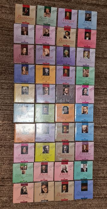 Colectie muzica clasica mari compozitori litera 40 de carti+40  CD-uri