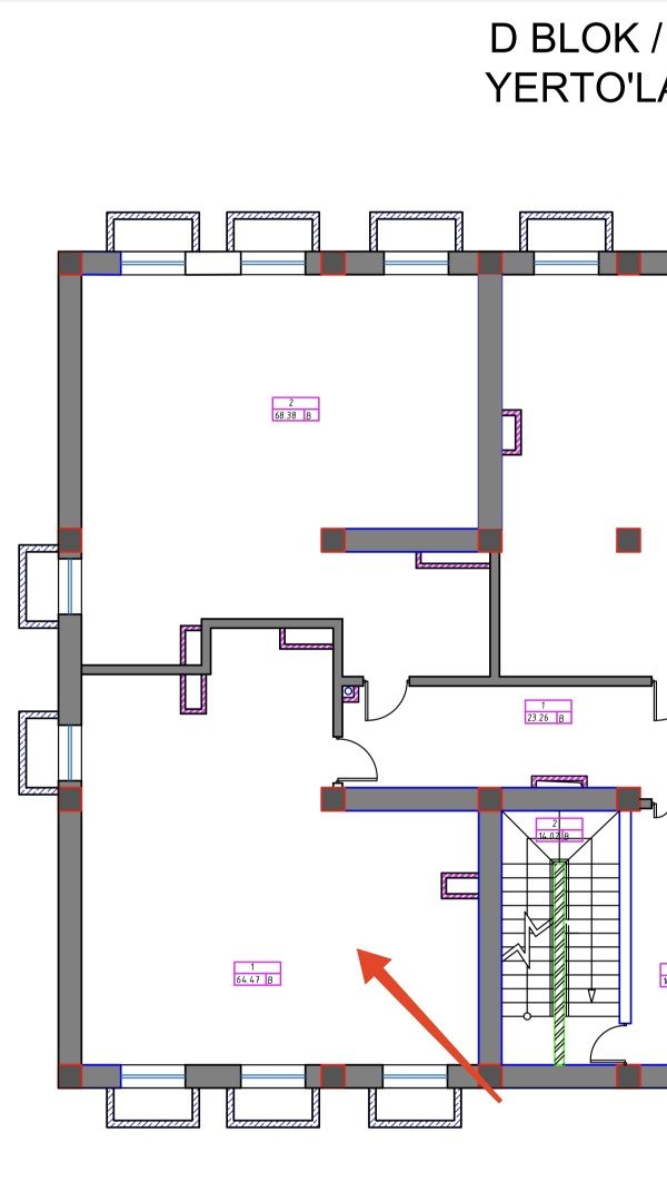 Новостройка Подвал (Минус 1 кават)64.5 м²