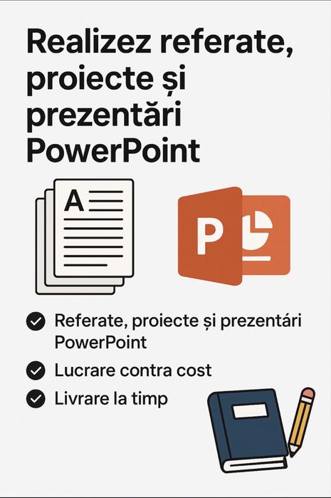 Realizez REFERATE Word, PPT, EXCEL etc.