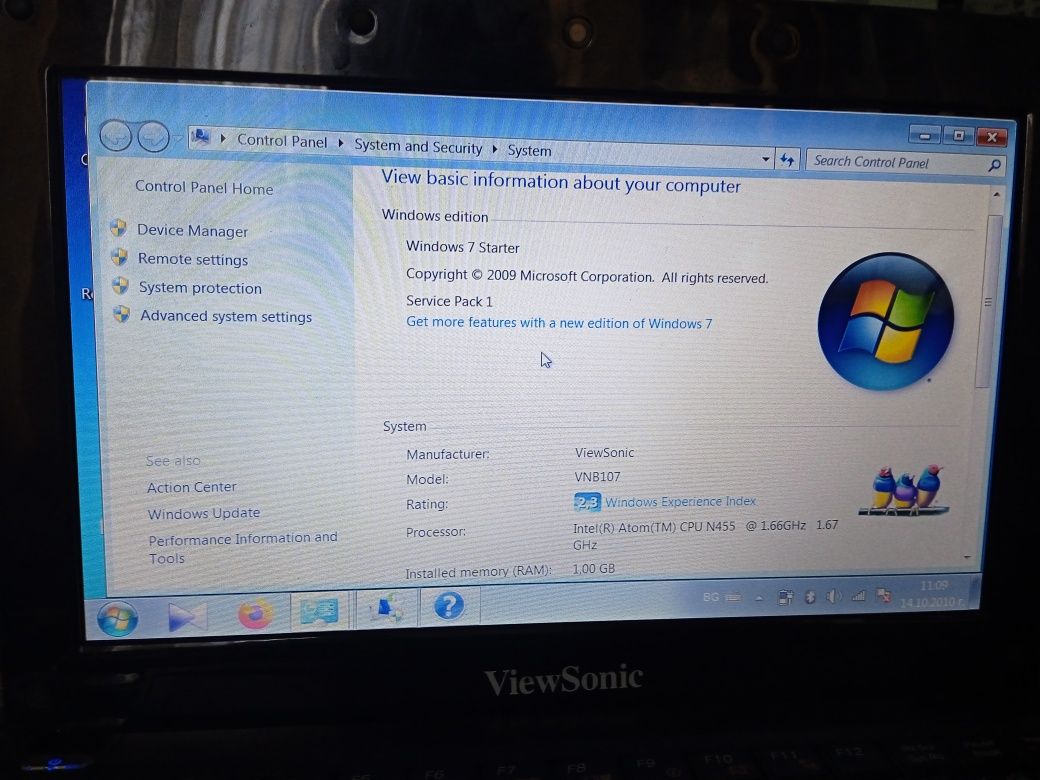 Продавам Лаптоп ViewSonikn с зарядно и мишка
