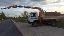 Iveco 79 140 basculabila pe 3 parti cu macara