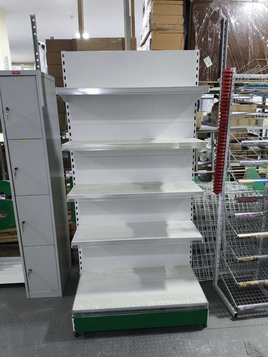 Торговый стеллаж, металлический, пристенный