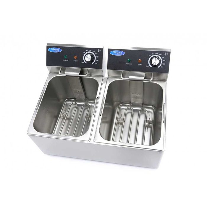 Фритюрник, електрически 2 x 8 л, регулируем термостат и защита