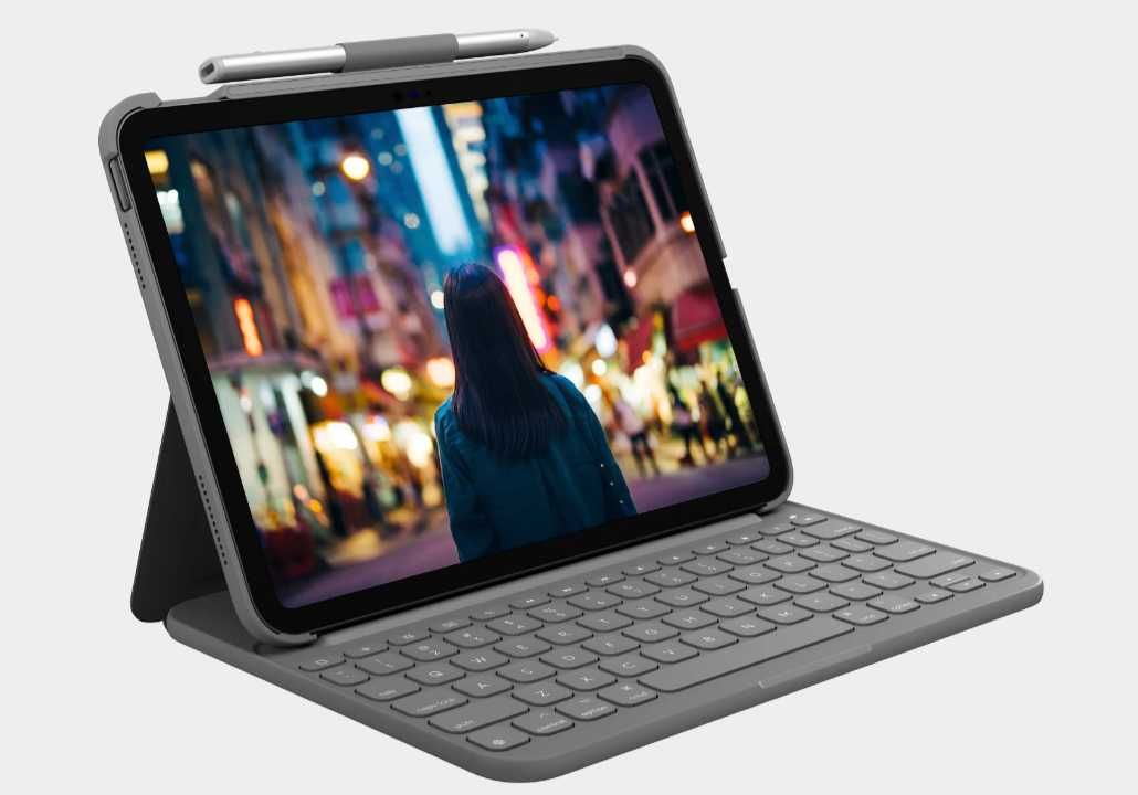 Logitech Slim Folio калъф с Bluetooth клавиатура iPad 10то поколение
