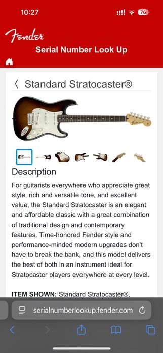 Fender Stratocaster Standard 2014