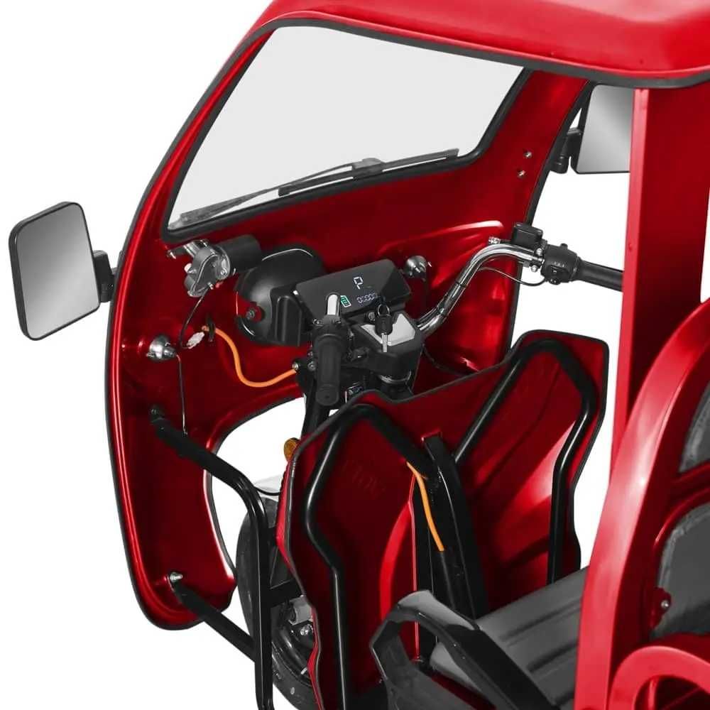 Triciclu Electric rosu Hercules, motor 3900W, 72V, 60Ah, Fără Permis