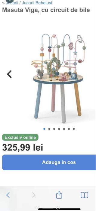 Masuta activitati Viga, cu circuit